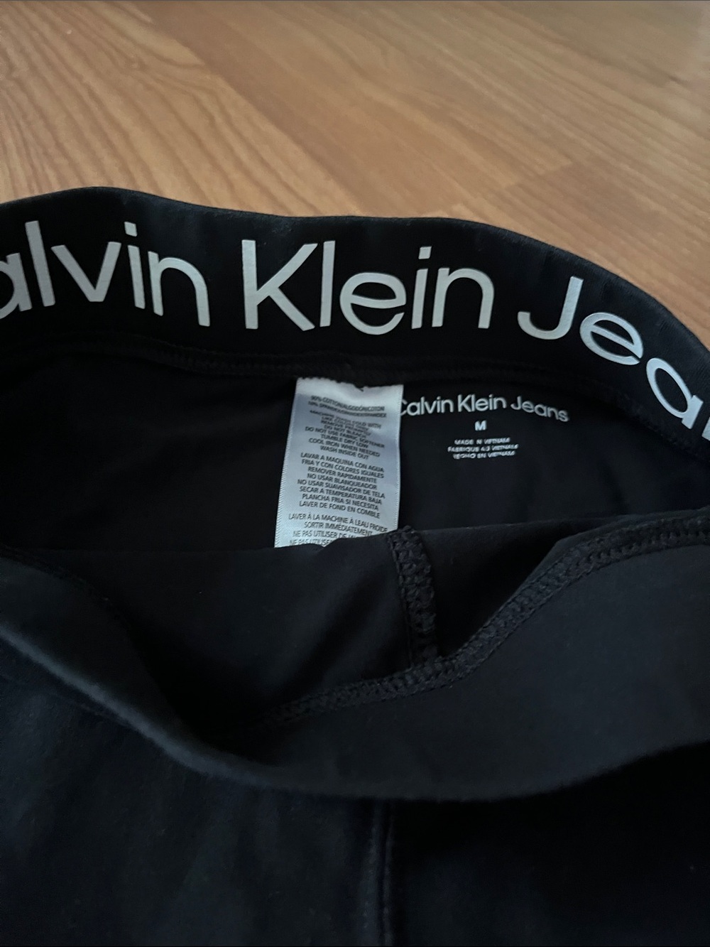 Calvin Klein Jeans Black Logo Waistband Leggings